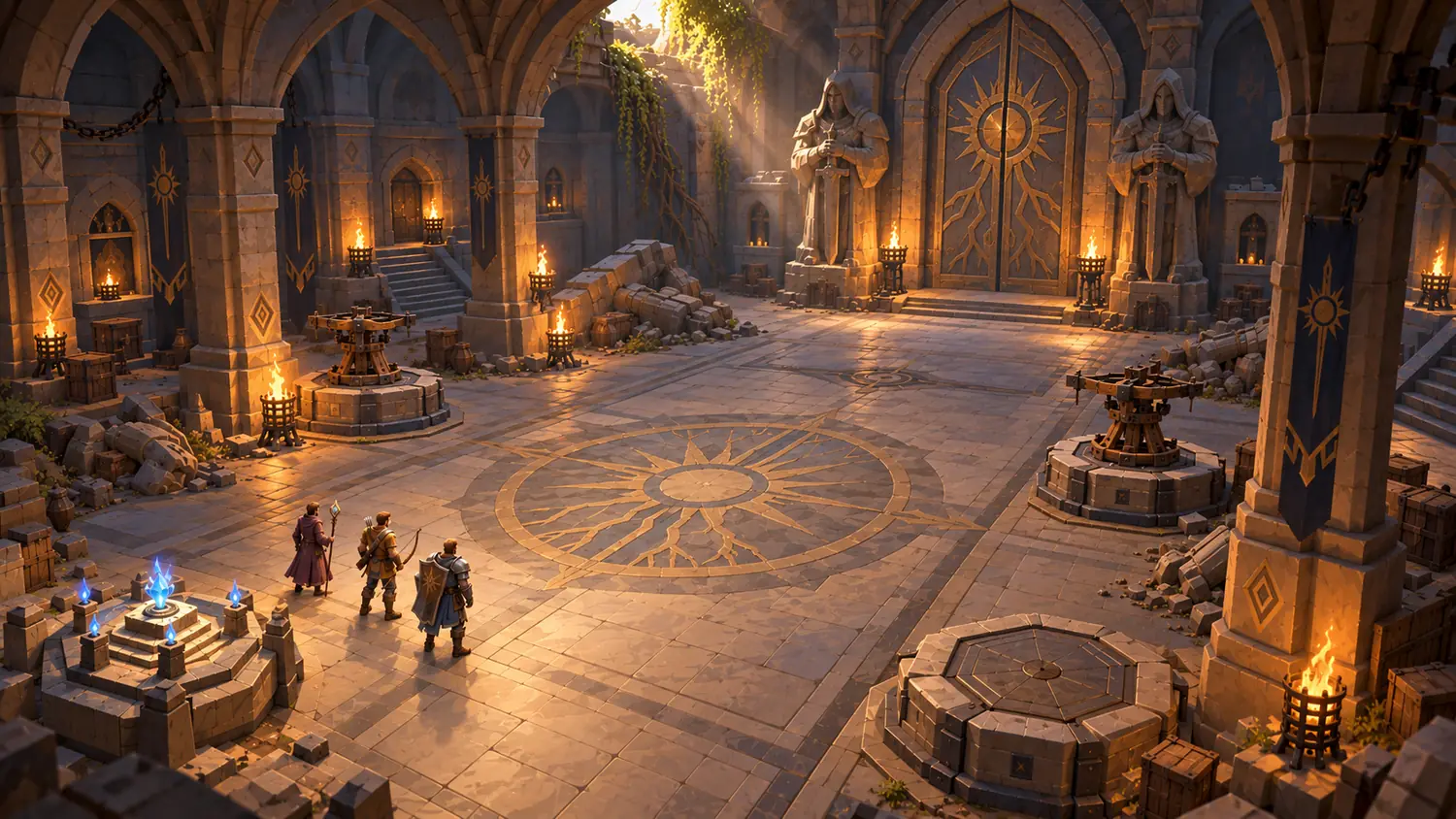 Concept art: Hall of the Forgotten in the ruins